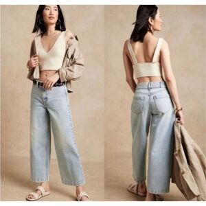 NWT Banana Republic Light Blue Wide Leg Jeans